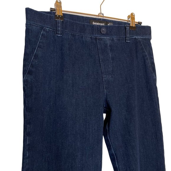 Betabrand Yoga Denim Pull-On Stretch Crop Pants, M Petite - Picture 5 of 9